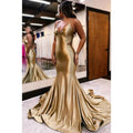 Charming Spaghetti Straps V-Neck Backless Mermaid Party Prom Dress