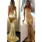 Chic Criss-cross Straps Royal Blue Mermaid Prom Dress