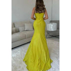 Chic & Elegant Off-Shoulder Sleeveless Ruched Slit Prom Dress