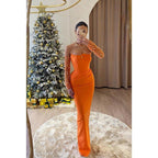 Chic Long Sleeves Off-Shoulder Sheath Ruched Formal Prom Dress