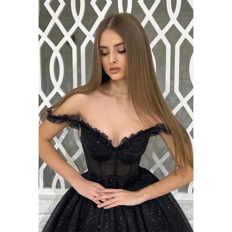 Chic & Modern A-line Off-shoulder Straps Prom Evening Dress