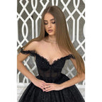 Chic & Modern A-line Off-shoulder Straps Prom Evening Dress