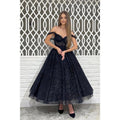 Chic & Modern A-line Off-shoulder Straps Prom Evening Dress