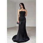 Chic & Modern Off-Shoulder Mermaid Sleeveless Criss-Cross Straps Holiday Party Prom Dress