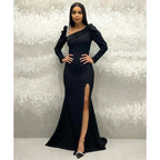 Chic & Modern Sheath Beaded Long Sleeves Long Prom Evening Dress