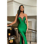 Chic & Modern V-Neck Sleeveless Side Slit Sleeveless Formal Party Prom Dress