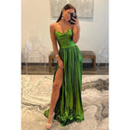 Chic & Morden Sleeveless V-neck Side Slit Evening Party Prom Dress