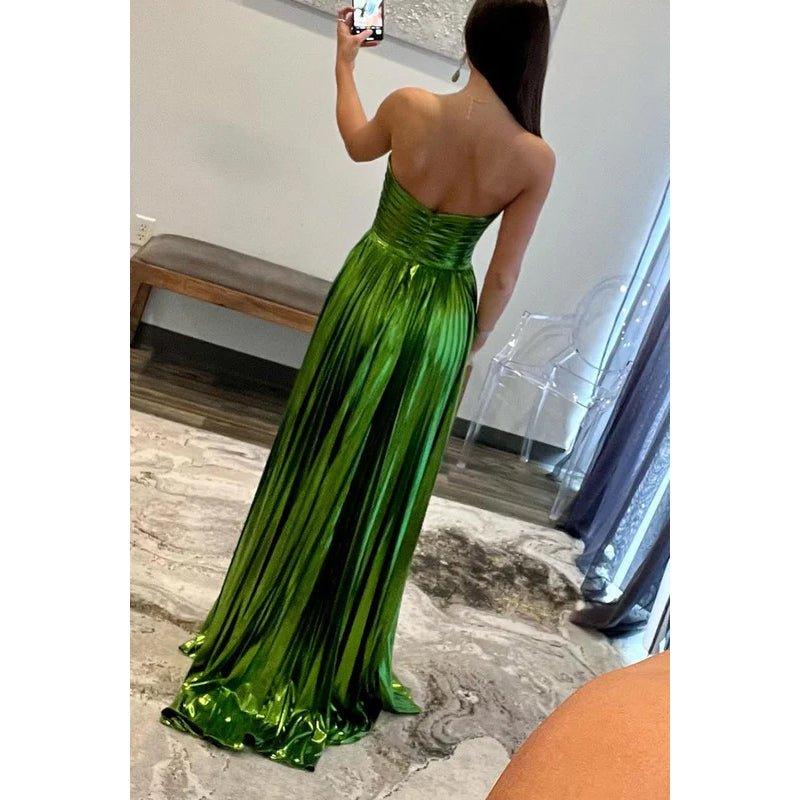 Chic & Morden Sleeveless V-neck Side Slit Evening Party Prom Dress