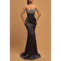 Chic & Morden Trumpet Sleeveless Off-Shoulder Ruched Party Prom Dress