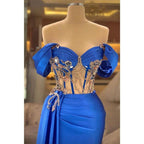 Chic Off The Shoulder Beadslong Formal Evening Dress with Slit