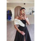 Classic & Timeless Off-Shoulder Cap Sleeves A-line Evening Party Prom Dress