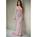 Classic & Timeless One Shoulder Beaded Embroidery Long Formal Prom Dress