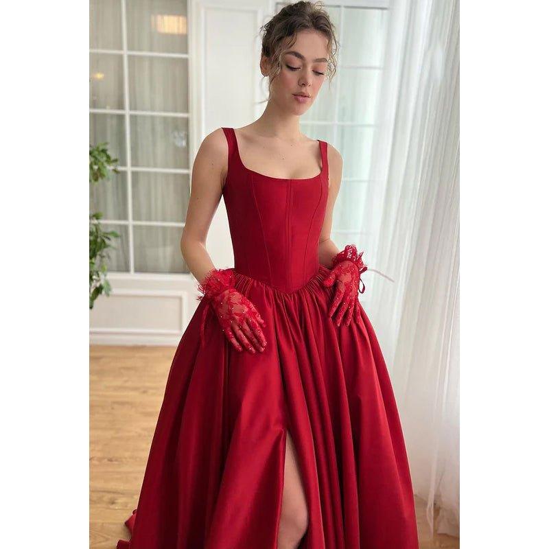 Classic & Timeless Straps Scoop A-line Formal Party Prom Dress