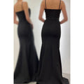 Couture & Ornate Spaghetti Straps Trumpet Sweetheart Party Prom Dress With Rhinestones