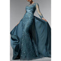 Couture & Ornate Trumpet/Mermaid Long Sleeves Sparkly Evening Party Prom Dress