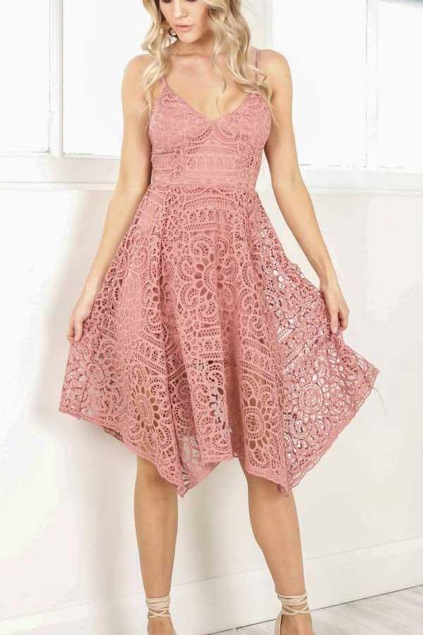 Cute Straps Short Lace Homecoming Dress Party Dress