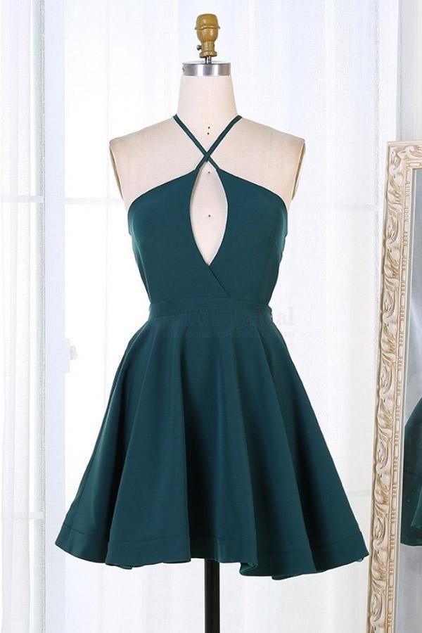 Short Satin Homecoming Dresses Party Dresses