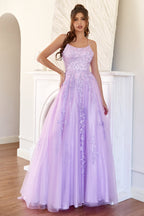 Elegant Lavender A-line Prom Dress