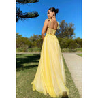 Sweetheart Spaghetti Straps Polka Dot Tulle A-Line Prom Dress