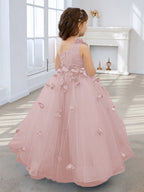 Ball-Gown/Princess Tulle Floor-length Flower Girl Dress