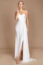 Long One Shoulder Wedding Dress