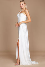 Long One Shoulder Wedding Dress