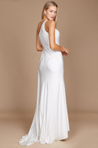 Long One Shoulder Wedding Dress