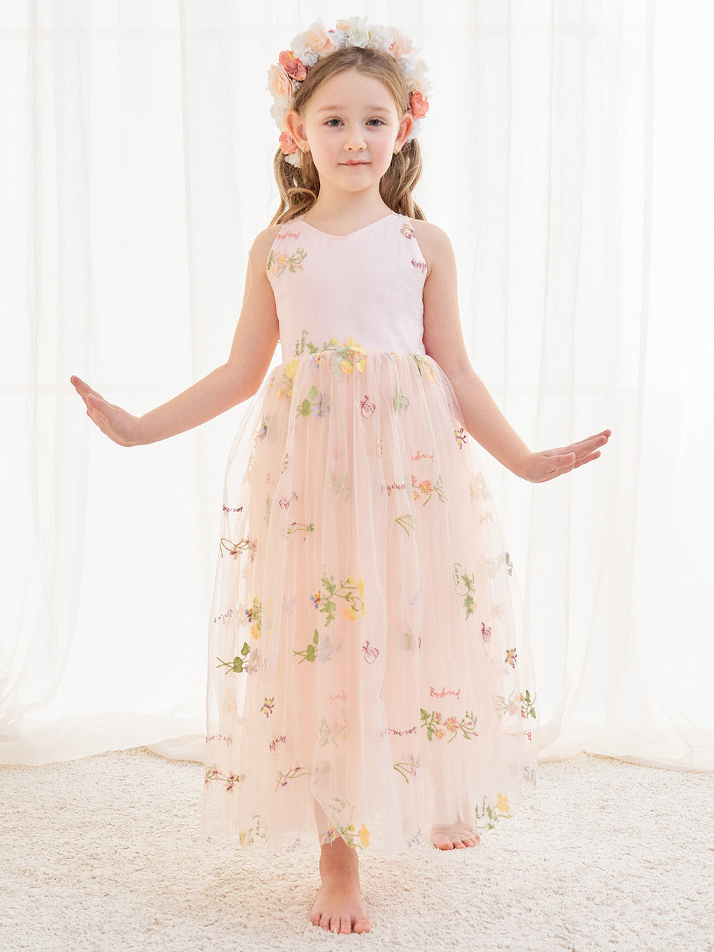A-line Tulle Ankle-length Pink Dress (2003227599)