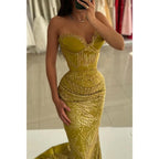 Sweetheart Strapless Empire Ruched Appliques Long Party Prom Evening Dress