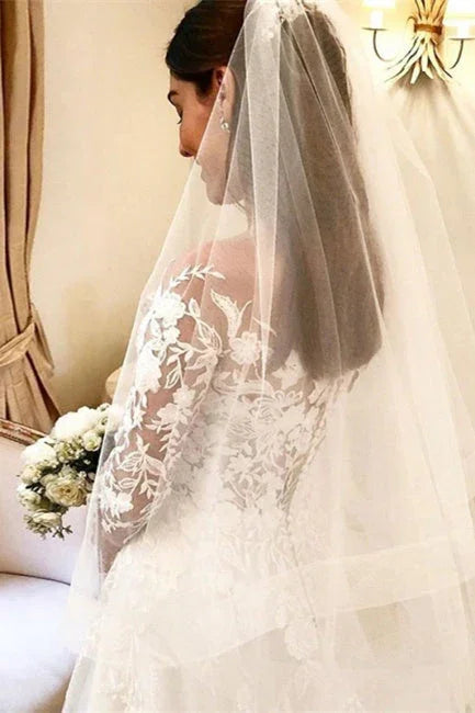 Elegant A Line Wedding Dresses With Sleeves Wedding dresses with lace