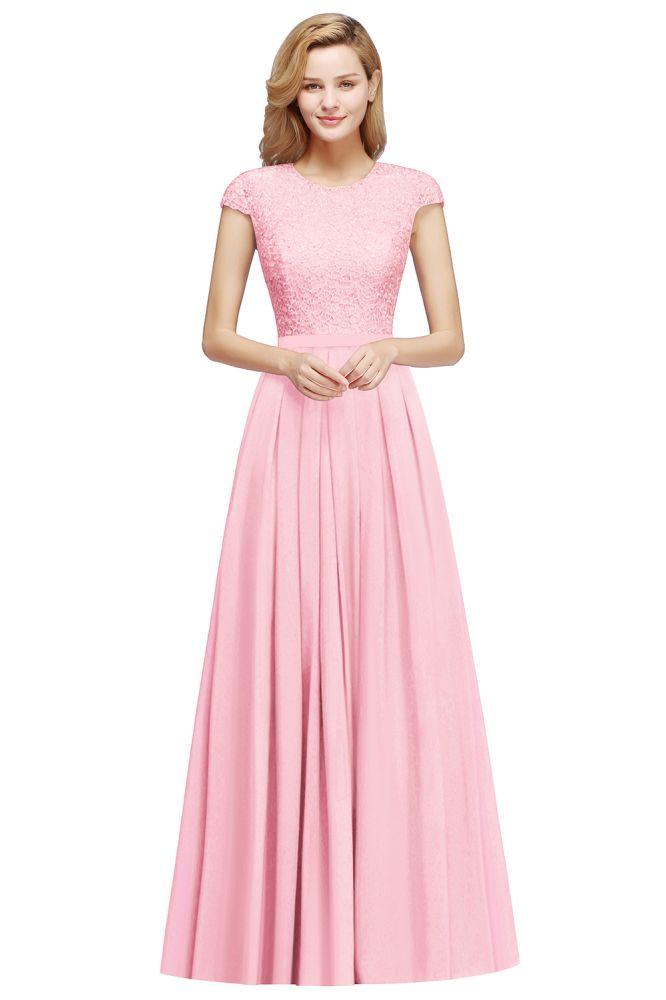 Elegant Cap Sleeves ALine Evening Swing Dress Navy Blue Long Party Dress