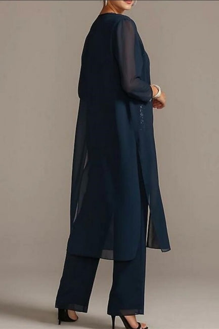 Elegant Mother of the Bride Dresses Chiffon Bridesmaid Jumpsuit