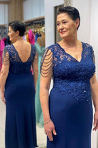Elegant Mother Of The Bride Dresses Royal Blue Bridesmaid Dresses With Lace