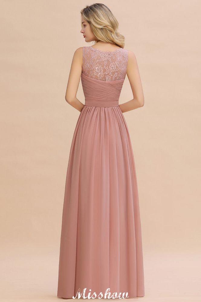 Elegant V-Neck A-line Evening Maxi Dress Bridesmaid Dress Sleeveless Styles