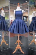 Fashion Spaghetti Straps Satin Homecoming Dresses
