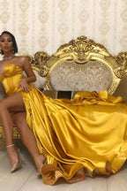 Glamorous Long Prom Dress With Split On Sale Sweetheart