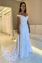 Gorgeous A-Line Lace Sweetheart Sleeveless Wedding Dresses With Appliques Openback
