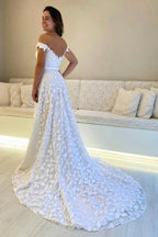 Gorgeous A-Line Lace Sweetheart Sleeveless Wedding Dresses With Appliques Openback