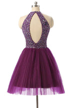 Halter Sleeveless Short Homecoming Dresses Prom Dresses