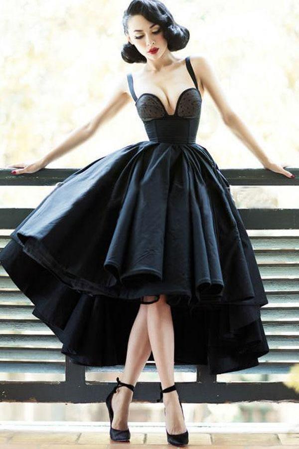 High Low Vintage Homecoming Dresses Short Prom Dress