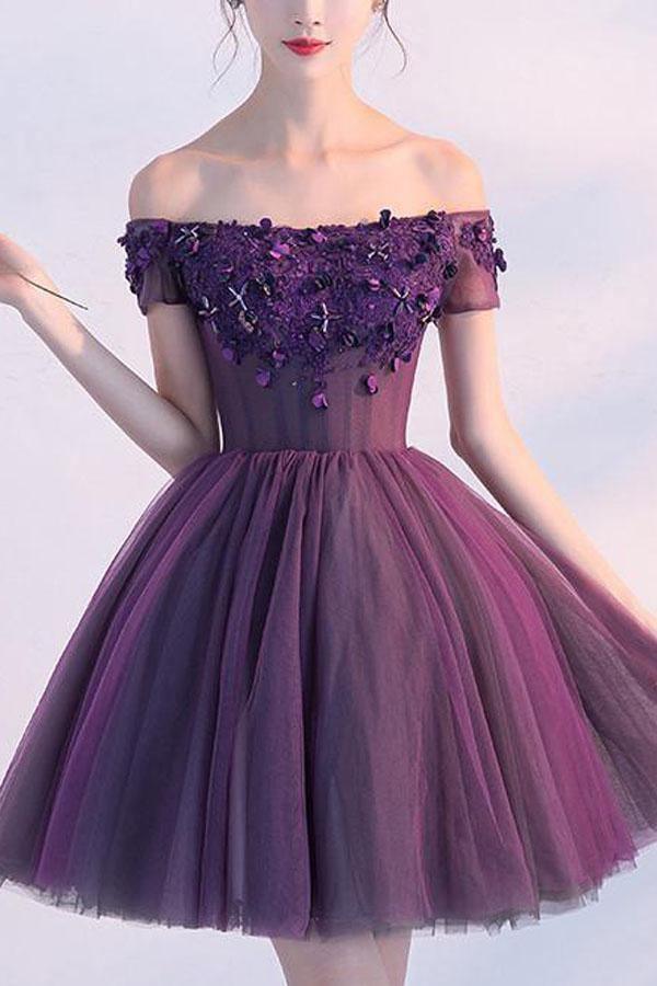 Homecoming Dress Off-the-shoulder Short Prom Dress Party Dress