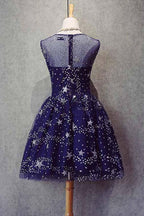 Homecoming Dress Tulle Sleeveless Stars Short Prom Dress Party Dress