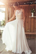 Beach Wedding Dress Lace Boho Bridal Gown With Train