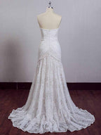 Lace Beach Wedding Dresses Sweetheart Neck Wedding Dresses