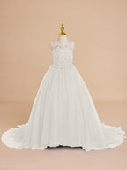 Ball-Gown/Princess Tulle Sweep Train Flower Girl Dress