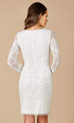 Plunging V-Neck Sheath Dress