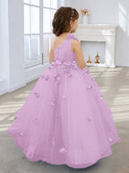 Ball-Gown/Princess Tulle Floor-length Flower Girl Dress