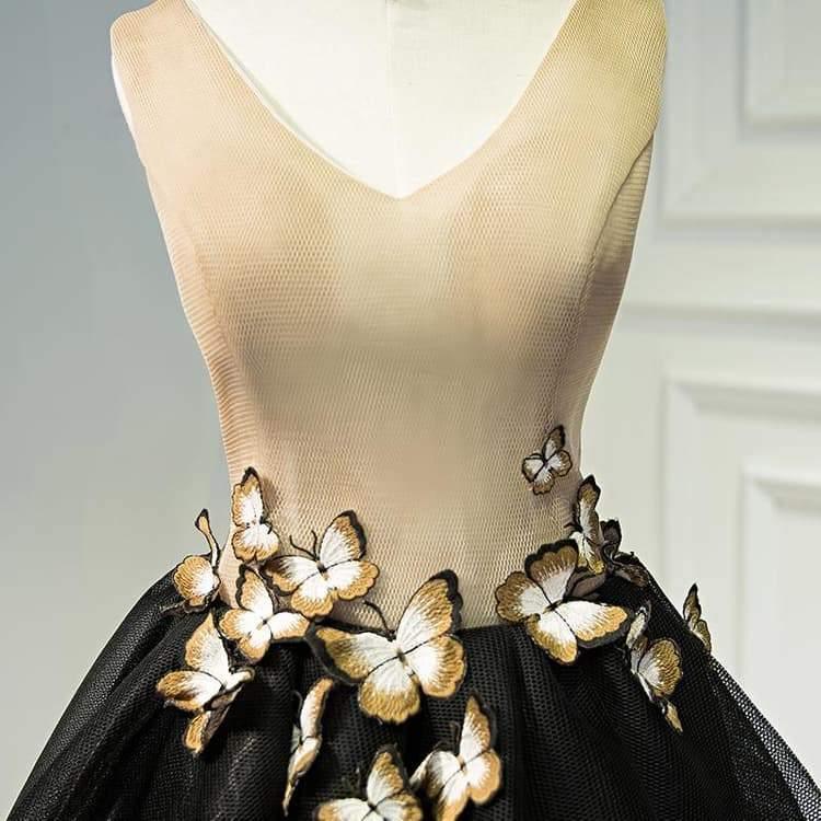 Little  Homecoming Dress Butterfly V-neck Short Prom Dress