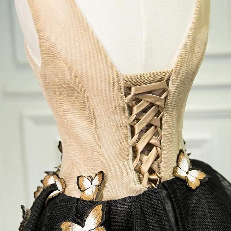 Little  Homecoming Dress Butterfly V-neck Short Prom Dress