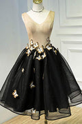 Little  Homecoming Dress Butterfly V-neck Short Prom Dress